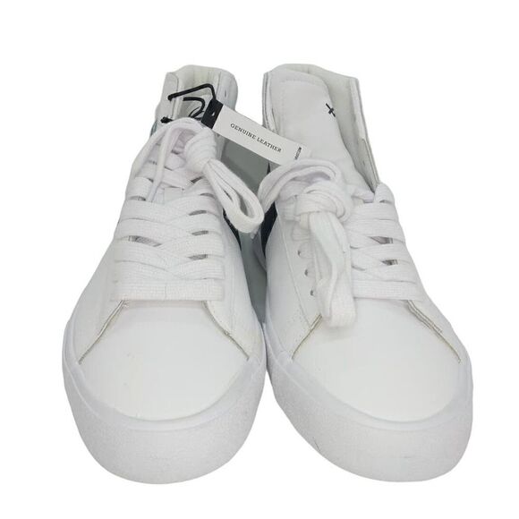 William Rast Rachel Zoe Mens NEW White w/Black Accents Leather Sneakers - sz. 12 - Picture 2 of 6